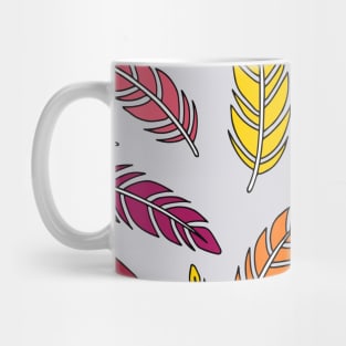 Red, Orange, and Yellow Feathers Mug